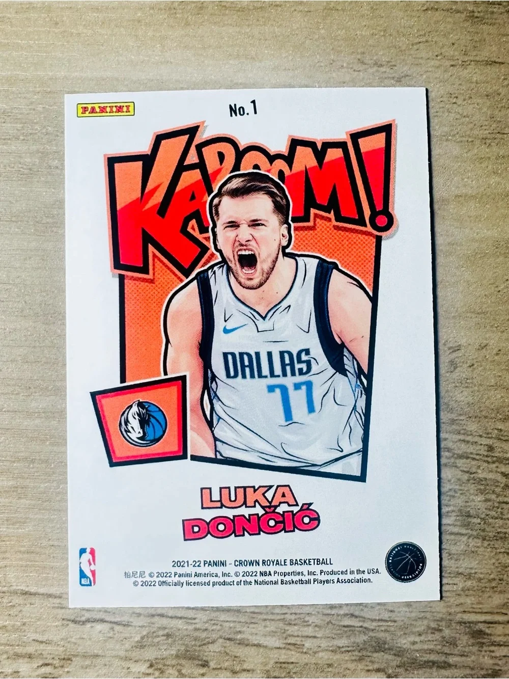 Luka Doncic 2021/22 Panini Kaboom #1 Holo Novelty Basketball Card. Holo.